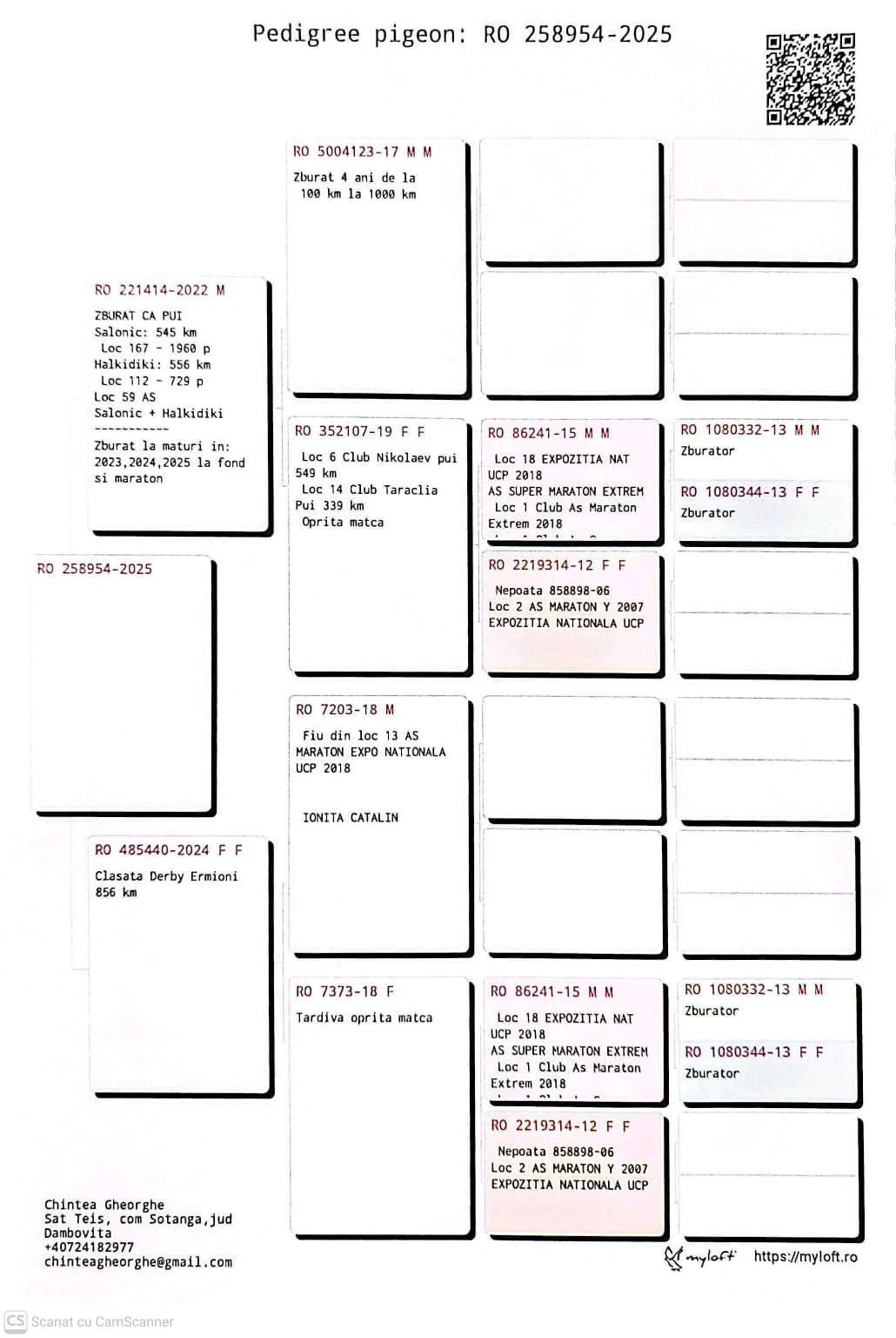 258954-25 M orig. Chintea Gheorghe, fiu loc 59 AS Salonic + Halkidiki 