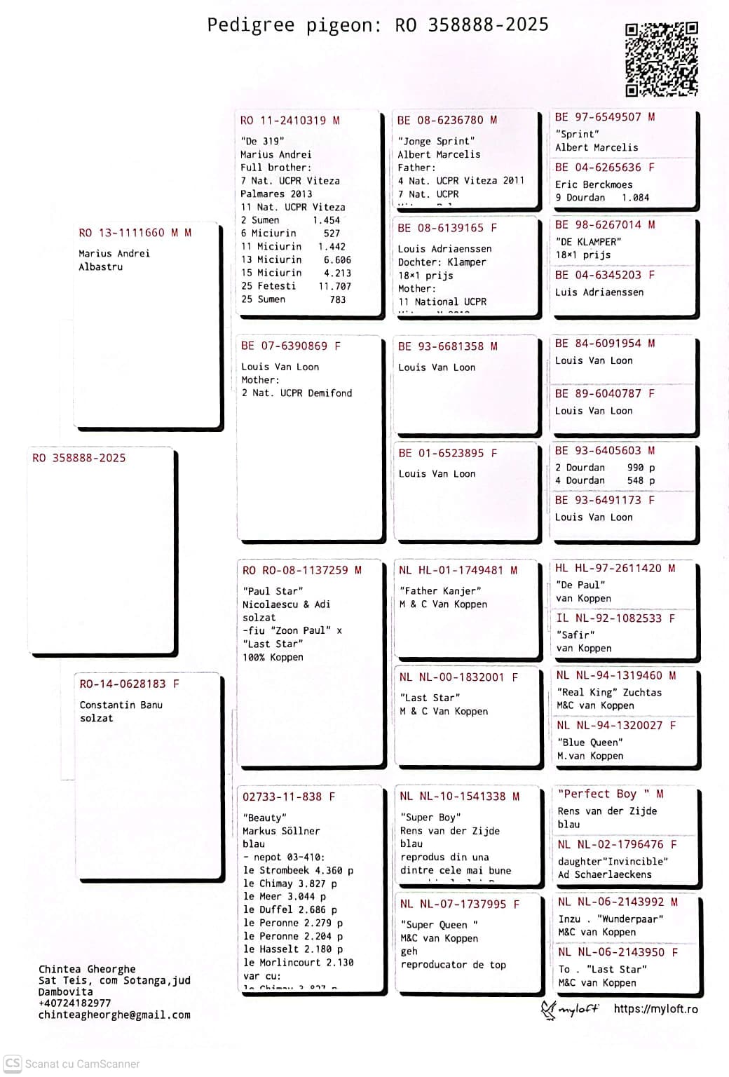 358888-25 M orig. Chintea Gheorghe, nepot loc 2 National UCPR Demi-fond