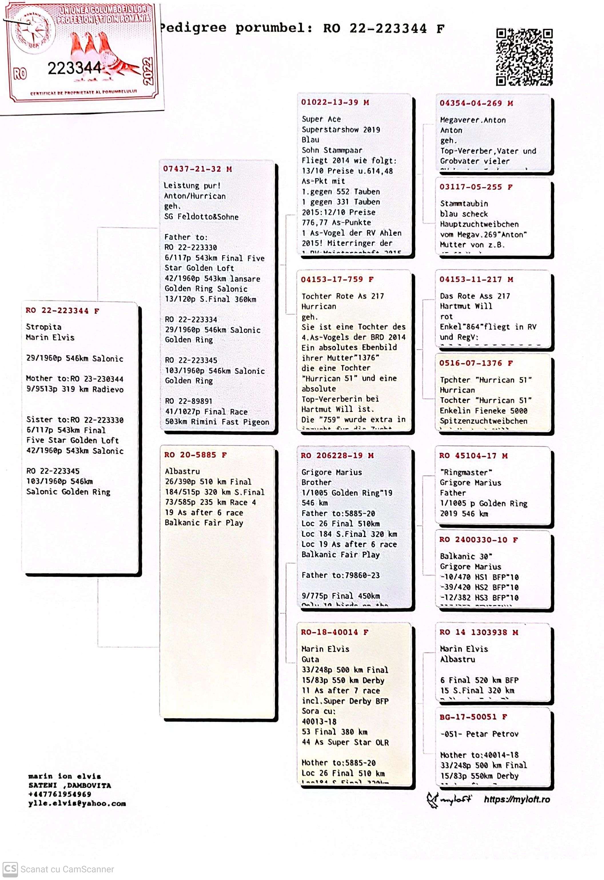 RO 223344-22 F orig. Marin Elvis, loc 29 Salonic 546Km 1.960p