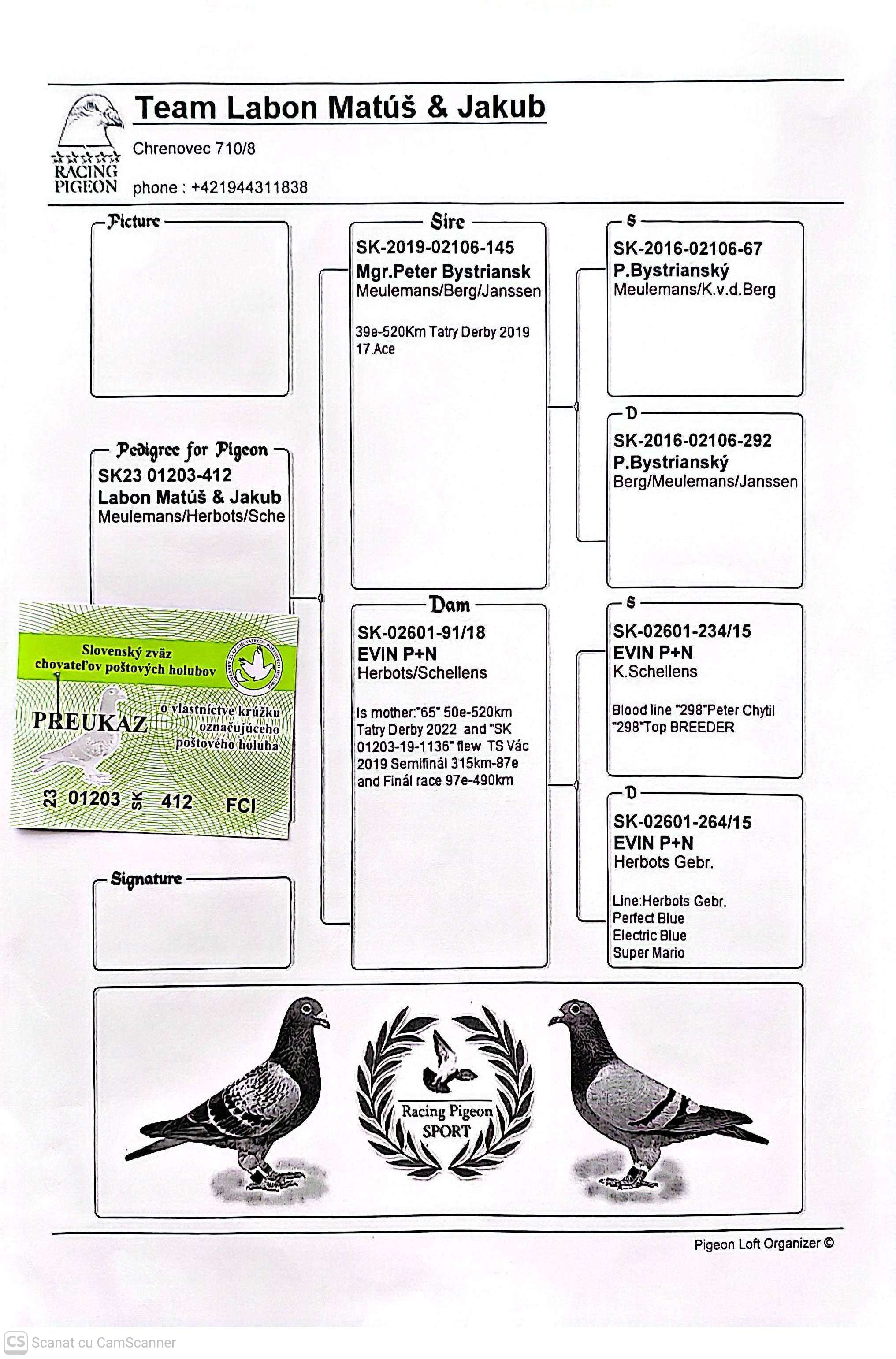 SK 1203-23-412 M orig. Labon Matus, fiu loc 17 AS, 39 Tartu Derby 520Km 2019